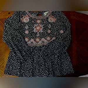 Savanna Jane Embroidered Western Top Size Medium